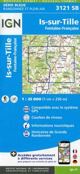 IGN Karte, Serie Bleue Is-sur-Tille. Fontaine-Française