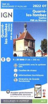 IGN Karte, Carte de randonnée (et plein air)  Quarré-les-Tombes - Saulieu - PNR du Morvan