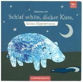 Schlaf schön, dicker Kuss, kleines Hippopotamus