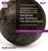 Wunderbare Reisen zu Wasser und zu Lande, Feldzüge und lustige Abenteuer des Freiherrn von Münchhausen, 1 MP3-CD