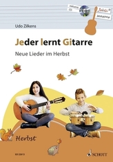Jeder lernt Gitarre - Neue Lieder im Herbst, m. Audio-CD