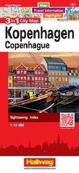 3 in 1 City Map Kopenhagen / Copenhague