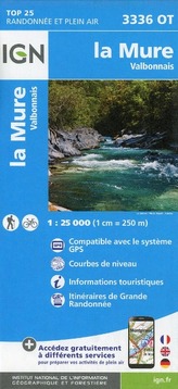 IGN Karte, Carte de randonnée (et plein air), La Mure Valbonnai