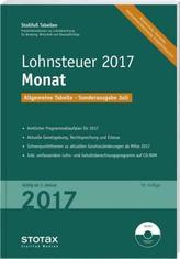 Tabelle, Lohnsteuer 2017 Monat - Sonderausgabe Juli, m. CD-ROM