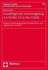 Grundfragen der Irrtumsregelung in Paragraph 113 Abs. 3 S. 2, Abs. 4 StGB