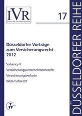 Düsseldorfer Vorträge zum Versicherungsrecht 2012