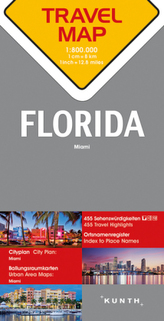 Travelmap Reisekarte Florida 1:800.000