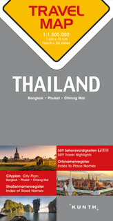 Travelmap Reisekarte Thailand 1:1.500.000