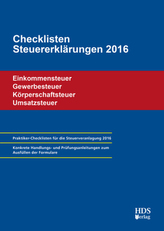 Checklisten Steuererklärungen 2016
