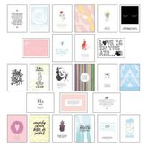 Postkarten Set - Postkarten Sprüche mit 25 hochwertigen versch. liebevollen Motiven und wunderschönen Sprüchen und Zitaten