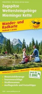 PublicPress Wander- und Radkarte Zugspitze, Wettersteingebirge, Mieminger Kette