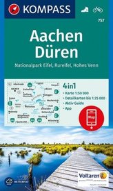 Kompass Karte Aachen, Düren, Nationalpark Eifel, Rureifel, Hohes Venn