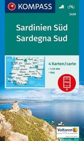 Kompass Karte Sardinien Süd, 4 Bl.. Sardegna Sud