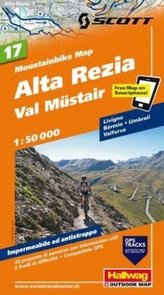 Hallwag Mountainbike Map Alta Rezia, Livigno, Bormio, Val Müstair, Mountainbike-Karte