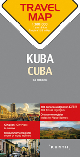 Travelmap Reisekarte Kuba / Cuba 1:800.000