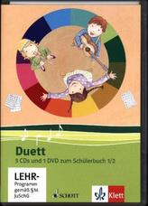 1./2. Schuljahr, 3 Audio-CDs und 1 Video-DVD zum Schülerbuch