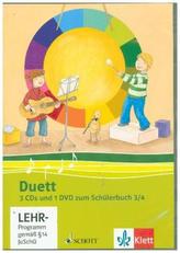 3./4. Schuljahr, 3 Audio-CDs und 1 Video-DVD zum Schülerbuch