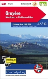 Kümmerly & Frey Karte Gruyère - Montreux - Château-d'Oex