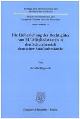 Die Einbeziehung der Rechtsgüter von EU-Mitgliedstaaten in den Schutzbereich deutscher Straftatbestände.