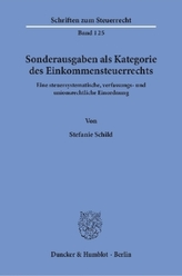 Sonderausgaben als Kategorie des Einkommensteuerrechts