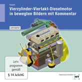 Lehrmaterial Vierzylinder-Viertakt-Dieselmotor in bewegten Bildern mit Kommentar, CD-ROM