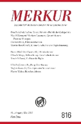 MERKUR Deutsche Zeitschrift für europäisches Denken. Nr.816