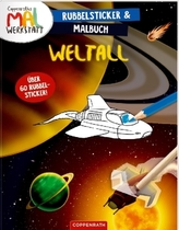 Weltall -  Rubbelsticker & Malbuch