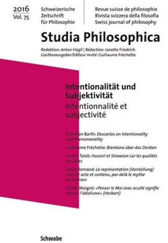 Intentionalität und Subjektivität Intentionalität und Subjektivität