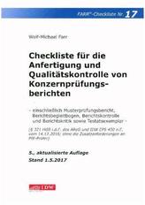 Checkliste für die Anfertigung und Qualitätskontrolle von Konzernprüfungsberichten