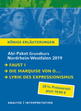 Abi-Paket Grundkurs Nordrhein-Westfalen 2019 - Königs Erläuterungen, 3 Bde.