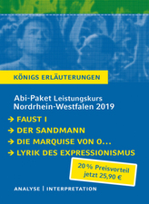 Abi-Paket Leistungskurs Nordrhein-Westfalen 2019 - Königs Erläuterungen, 4 Bde.