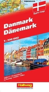 Hallwag Straßenkarte Dänemark. Danmark. Denmark; Danemark