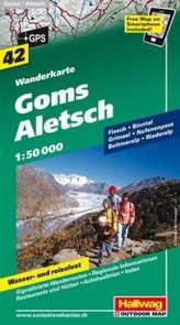 Hallwag Wanderkarte Aletsch - Goms