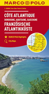 MARCO POLO Karte Frankreich Französische Atlantikküste 1:300 000. French Atlantic Coast. Cote Atlantique