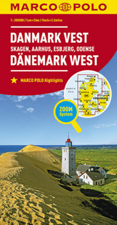 MARCO POLO Karte Dänemark West 1:200 000. Danmark Vest / Denmark West / Danemark Ouest