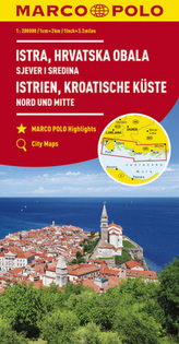 MARCO POLO Karte Istrien, Kroatische Küste Nord und Mitte 1:200 000. Istrie, Cote Croate, Nord et Centre / Istra, Hrvatska Obala