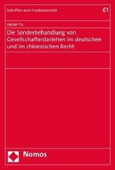 Die Sonderbehandlung von Gesellschafterdarlehen im deutschen und im chinesischen Recht
