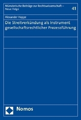 Die Streitverkündung als Instrument gesellschaftsrechtlicher Prozessführung