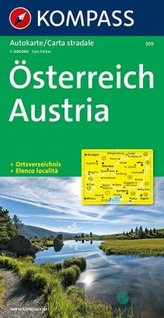 Kompass Karte Österreich. Austria. Autriche