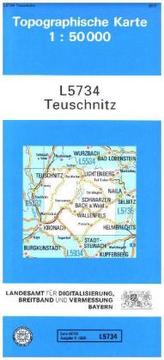 Topographische Karte Bayern Teuschnitz