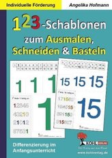 123-Schablonen zum Ausmalen, Schneiden & Basteln