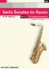 Sechs Sonaten im Kanon, Bearbeitung für zwei gleiche Saxophone. Bd.2