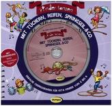 Kinder tanzen mit Tüchern, Reifen, Springseil & Co., m. Audio-CD