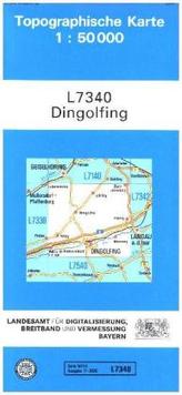 Topographische Karte Bayern Dingolfing