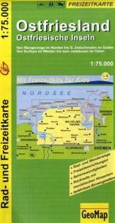 GeoMap Karte Ostfriesland, Ostfriesische Inseln