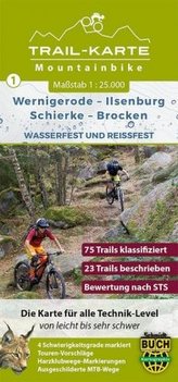 MTB Trail-Karte Harz: Wernigerode - Ilsenburg - Schierke - Brocken