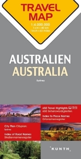 Travelmap Reisekarte Australien / Australia 1:4.000.000