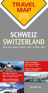Reisekarte Schweiz 1:200.000. Travel Map Switzerland / Suisse / Svizzera