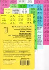 SteuerGesetze Griffregister mit Stichworten Nr. 258 (2017/2018): 198 selbstklebende und farbig bedruckte Griffregister für die S