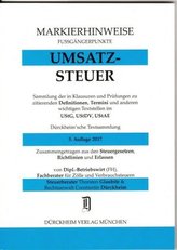 UMSATZSTEUERRECHT Markierhinweise/Fußgängerpunkte für das Steuerberaterexamen Nr. 302 (2017): Dürckheim'sche Markierhinweise